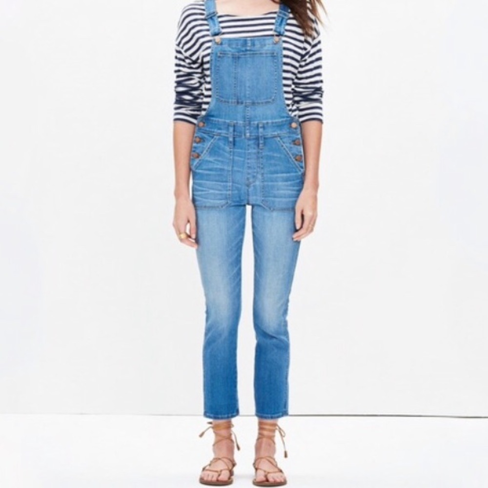 Madewell side button overalls